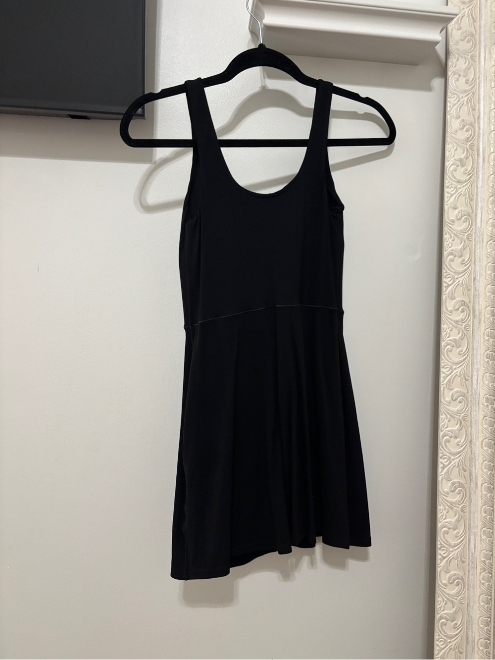 aerie Black Scoop Neck Mini Dress